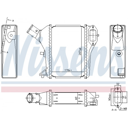 Interkoeler, compressor Interkoeler HONDA CR-V IV 1.6D 02.15- NISSENS NIS 961423