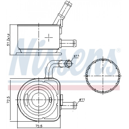 Radiateur d'huile, huile moteur Radiateur d'huile HYUNDAI I20 ACTIVE I20 II I30 KONA KONA/SUV KIA CEE'D CEED PICANTO III PRO CEE'D PROCEED RIO IV STONIC XCEED 1.0/1.0H 07.15- NISSENS NIS 91230