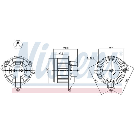 Ventilator, passagiersruimte Luchtblazer IVECO DAILY III DAILY IV DAILY V 2.3D-Elektrisch 05.99-02.14 NISSENS NIS 87572