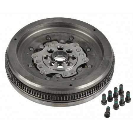 Volante con kit viti doppia massa AUDI A3 SEAT ALHAMBRA ALTEA XL LEON SKODA OCTAVIA II SUPERB II YETI VW BEETLE CC B7 EOS GOLF VI JETTA IV 1.8/2.0 09.04- SACHS 2295 000 513