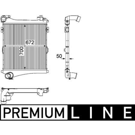 Intercooler, intercoolercompressor RVI PREMIUM 2 VOLVO FE FE II D7E240-DXi7 10.05- MAHLE CI 179 000P
