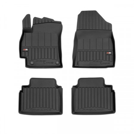 Rubber floor mats set Floor mats TPE 4 pcs ducts proLine 3D front/rear set color black HYUNDAI ELANTRA VII 03.20- Limousine / Saloon version: Standard FROGUM FRG 3D426627