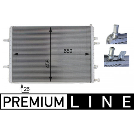 Intercooler, compressor Intercooler AUDI A8 D4 4.0 04.12-01.18 MAHLE CIR 3 000P