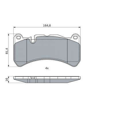 Kit pastiglie freno anteriori MERCEDES CLK A209 CLK C209 SLK R171 5.4/5.5/6.2 06.02-02.11 BOSCH 0 986 494 965