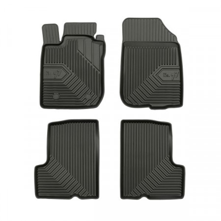 Juego de alfombrillas de goma Alfombrillas TPE 4 uds. Conductos No. 77 conjunto delantero/trasero color negro DACIA DUSTER RENAULT DUSTER 04.10- Versión SUV: AWD/4WD / Estándar antes de levantar / apto para / modelo / versión FROGUM FRG77407152