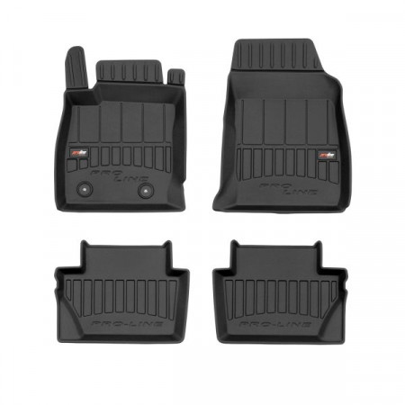 Rubberen vloermattenset Vloermatten TPE 4 stuks kanalen proLine 3D voor/achter set kleur zwart FORD ECOSPORT 11.17- SUV FROGUM FRG 3D408418
