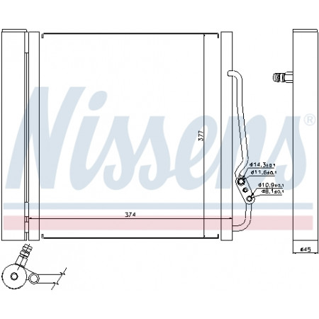 Condensatore, Climatizzatore Raffreddamento Nissens di Nissens 0001632V003 Klim. con asciugatrice l'intelligente MCC CDI 0.8 799 Klima 11/99> NISSENS NIS 94543