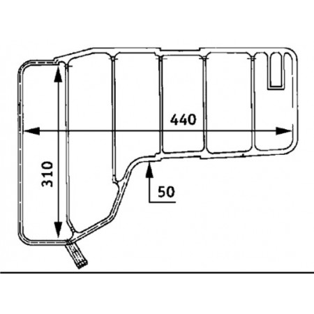 Depósito de compensación, refrigeración Depósito de expansión de refrigerante MERCEDES ACTROS MK SK 07.87-10.02 MAHLE CRT 38 000S