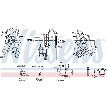 Turbocharger New CITROEN JUMPER II PEUGEOT BOXER 2.2D 03.11- NISSENS NIS 93284