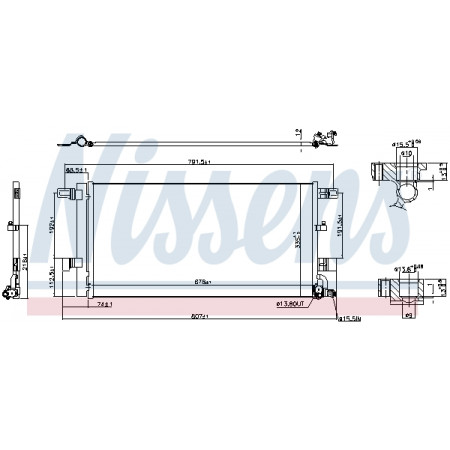 Kondensator, Klimaanlage A/C-Kondensator mit Trockner AUDI A4 ALLROAD B9 A4 B9 A5 A6 ALLROAD C8 A6 C8 A7 2.0-4.0H 05.15- NISSENS NIS 941076