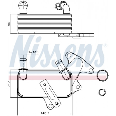 Radiador de refrigeração de óleo, caixa de velocidades automática Radiador de óleo VW JETTA IV 1.8/2.5 04.10- NISSENS NIS 91129