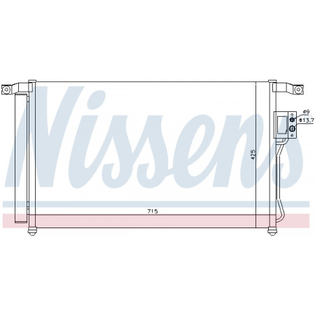 Condensatore, aria condizionata Radiatore Nissens Klim. con asciugatrice Hyundai Santa FE-06 - NISSENS NIS 94869