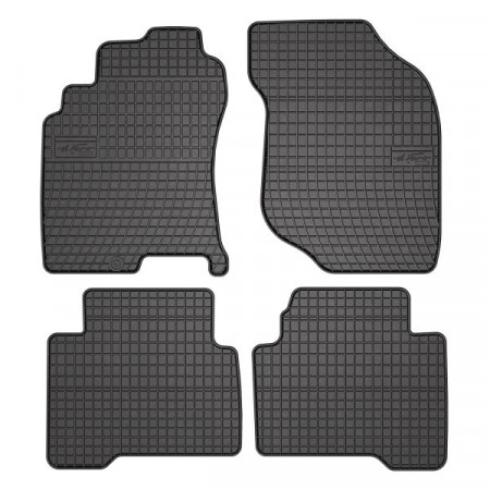 Conjunto de tapetes de borracha 4 peças conjunto básico dianteiro/traseiro cor preto NISSAN X-TRAIL I 06.01-01.13 SUV FROGUM MMT A040 542810