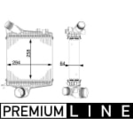 Intercooler, compressor Toevoerluchtkoeler AUDI Q7 Q8 VW TOUAREG 2.0-3.0H 06.15- MAHLE CI 221 000P