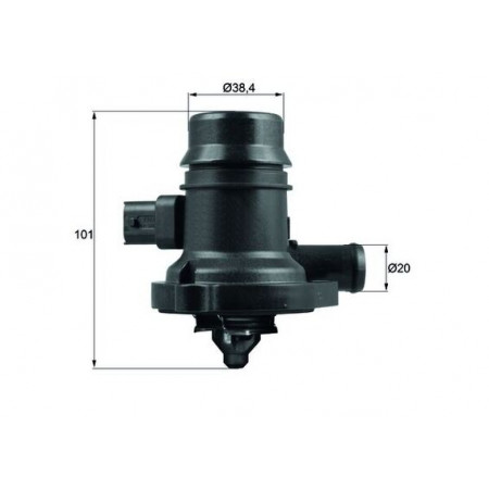 Termostato, líquido refrigerante Termostato do sistema de refrigeração 103C na carcaça BUICK ENCORE CHEVROLET AVEO CRUZE ORLANDO TRAX OPEL ADAM ASTRA J ASTRA J GTC CASCADA CORSA D CORSA E INSIGNIA A 1.0-1.8 05.09- MAHLE TM 36 103
