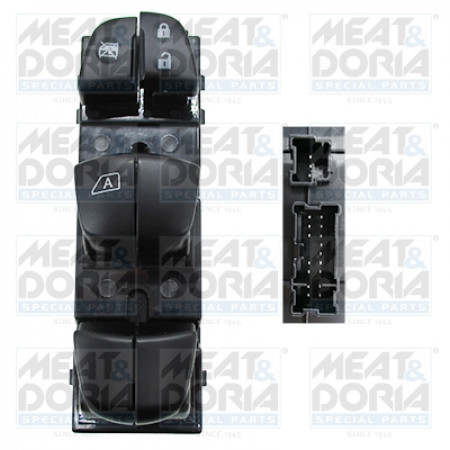Interruttore alzacristallo Interruttore alzacristallo Anteriore Sinistro NISSAN JUKE 1.5D/1.6 06.10- MEAT & DORIA MD26359