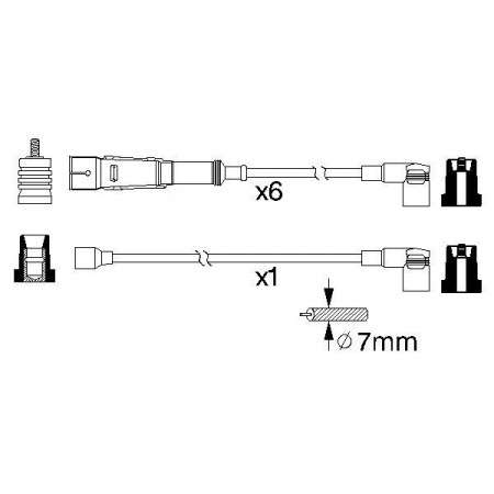 Set cablaj aprinder Bosch fire cu aprindere prin 107116126460 2.8 MB 76-89 BOSCH 0 986 356 336