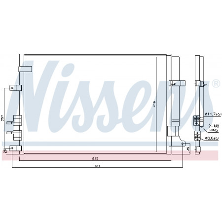 Condensador, ar condicionado Condensador Nissens Alfa Romeo 159 1.9 - 3.2 05 - NISSENS NIS 94871