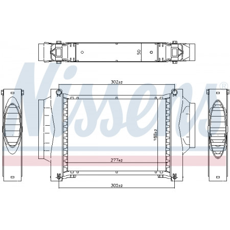 Intercooler, compressor Supply air cooler MINI R50 R53 1.6 11.03-09.06 NISSENS NIS 961604