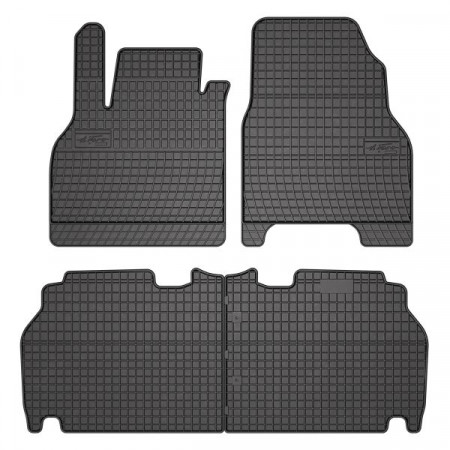 Conjunto de tapetes de borracha 4 peças conjunto dianteiro/traseiro BASIC cor preto RENAULT KANGOO II 02.08- Van FROGUM MMT A040 07831