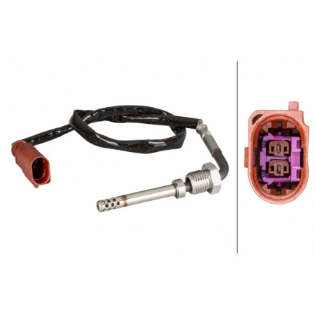 Capteur température des gaz d'échappement Sonde de température des gaz d'échappement avant FAP AUDI A1 SEAT IBIZA IV IBIZA IV SC IBIZA IV ST IBIZA IV/HATCHBACK TOLEDO IV SKODA FABIA II RAPID ROOMSTER 1.2D/1.6D 05.09- HELLA 6PT010 376-171