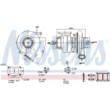 Turbocompressore Turbocompressore con kit di montaggio VOLVO FH FH II FM FM II FMX FMX II D13A400-D13H440 09.05- NISSENS NIS 93303