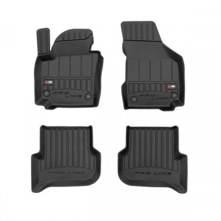 Jeu de tapis de sol en caoutchouc Tapis de sol TPE 4 pcs conduits proLine 3D jeu avant/arrière couleur noir SEAT ALTEA 03.04- Minivan FROGUM FRG 3D407244