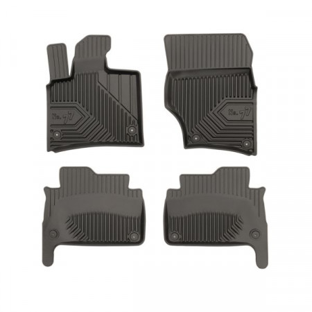 Set of rubber mats Floor mats TPE 4 pcs ducts No. 77 front/rear set color black AUDI Q7 03.06-08.15 FROGUM FRG77407442