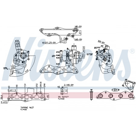 Il nuovo turbocompressore con set di guarnizioni si adatta a MINI R50 R53 TOYOTA YARIS VERSO 14D 0900 0906 NISSENS 93345