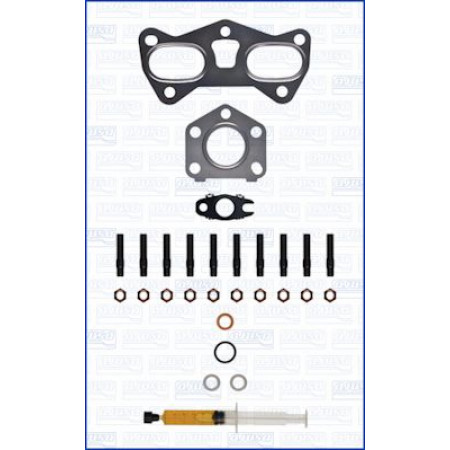 Installatieset, turbocompressor Turbocompressormontageset met pakkingen FIAT PANDA 0.9 12.13- AJUSA AJUJTC12058