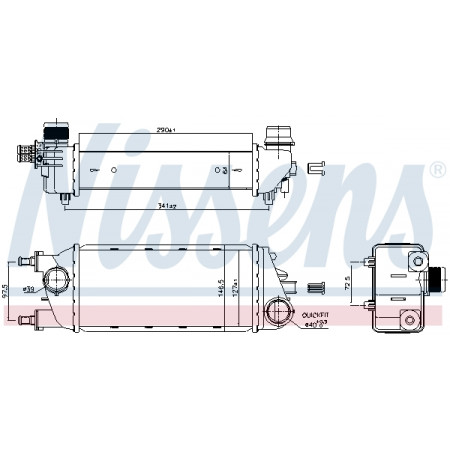 Intercooler, compresseur Intercooler LANCIA YPSILON 0.9/0.9CNG/1.3D 05.11- NISSENS NIS 96267