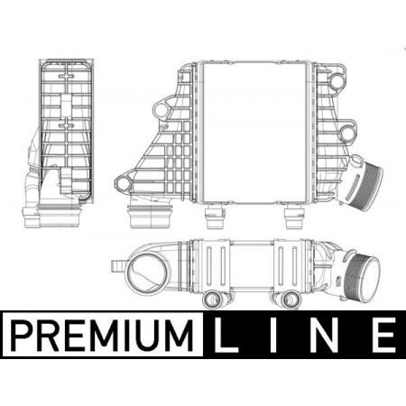 Intercooler, compressore Intercooler LAND ROVER DISCOVERY SPORT RANGE ROVER EVOQUE 2.0D/2.0DH 12.14- MAHLE CI 412 000P