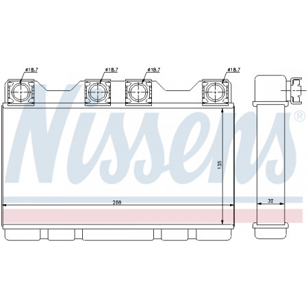 Radiator calorifer caldura BMW 7 E38 2.5D-5.4 03.94-11.01 NISSENS NIS 70515