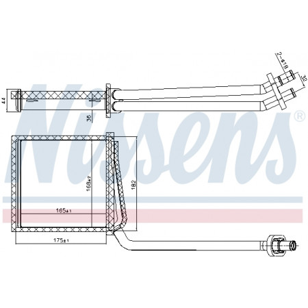 Warmteradiator MERCEDES A W168 VANEO 414 1.4-2.1 07.97-07.05 NISSENS NIS 707217