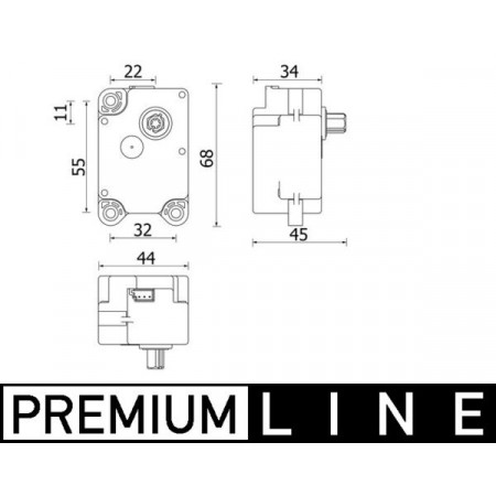 Adjustment element, carburetor valve Air conditioning stepper motor VOLVO S60 II V60 I ​​V70 III XC70 II LAND ROVER FREELANDER 2 RANGE ROVER EVOQUE 1.5-3.2 10.06-12.19 MAHLE AA 71 000P