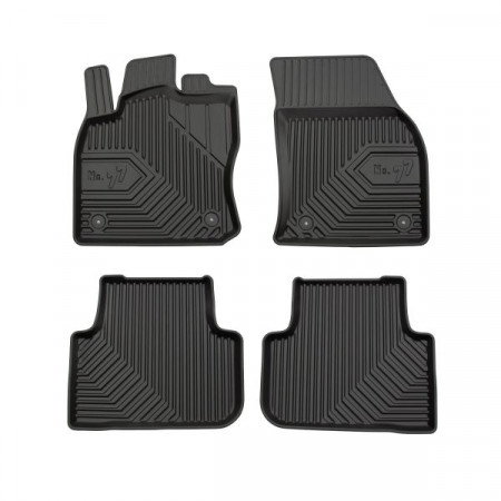 Juego de alfombrillas de goma Alfombrillas TPE 4 uds. Conductos No. 77 conjunto delantero/trasero color negro DACIA DUSTER/SUV VW TIGUAN 09.07- FROGUM FRG77407343