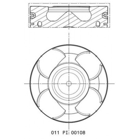Piston 834 ALFA ROMEO 159 BRERA GIULIETTA SPIDER FIAT BRAVO II DOBLO DOBLO CARGO DUCATO FREEMONT LANCIA DELTA III OPEL ASTRA J ASTRA J GTC CASCADA INSIGNIA A 2.0D 03.08- MAHLE 011 PI 00108 001