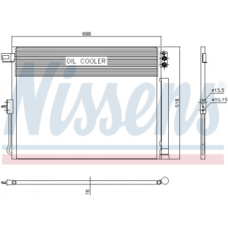 Condensor, airconditioning Condensor airco Met droger DODGE DURANGO JEEP GRAND CHEROKEE GRAND CHEROKEE IV 3.0D-6.4 11.10- NISSENS NIS 940411