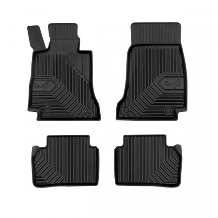 Jeu de tapis en caoutchouc Tapis de sol TPE 4 pcs conduits No. 77 ensemble avant/arrière couleur noir MERCEDES E ALL-TERRAIN S213 E T-MODEL S213 E W213 01.16- FROGUM FRG77407695