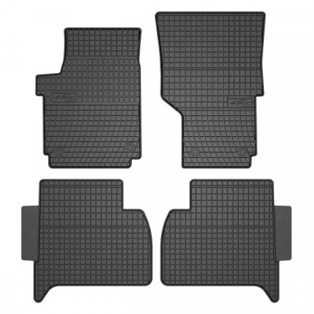 Conjunto de tapetes de borracha 4 peças conjunto básico dianteiro/traseiro cor preto VW AMAROK 09.10-05.22 Pick-up FROGUM MMT A040 0401