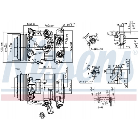 Compresseur, climatisation Compresseur de climatisation TOYOTA CAMRY 3.5 01.06-12.14 NISSENS NIS 890156