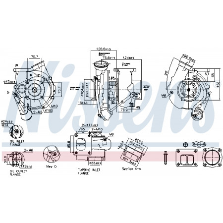 Turbocompresseur Turbocompresseur avec kit de montage MERCEDES ATEGO ATEGO 2 AXOR AXOR 2 ECONIC ZETROS OM902.913-OM926.990 01.98- NISSENS NIS 93299