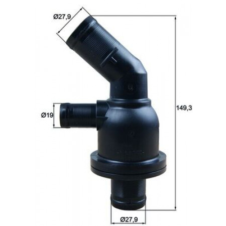 Thermostat, Kühlmittel Kühlsystemthermostat 87C im Gehäuse RENAULT TWINGO III SMART FORFOUR FORTWO 0,9/1,0 07.14- MAHLE TH 55 87