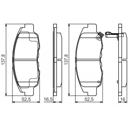 Set placute frana,frana disc Brake pads set front with fitting instruction  HONDA ACCORD IV CIVIC VIII CR-V I 1.8/2.0 01.90-12.13 BOSCH 0 986 495 153