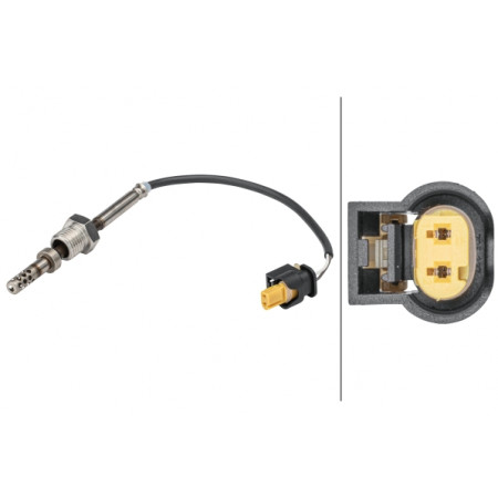 Sensor, uitlaatgastemperatuur Sensor uitlaatgastemperatuur voor turbo MERCEDES A W169 B SPORTS TOURER W245 G W463 2.0D/3.0D 09.04- HELLA 6PT358 181-511