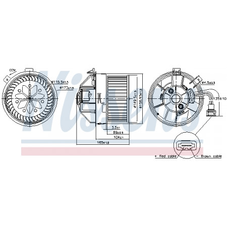 Ventilator, passagiersruimte Luchtblazer ALFA ROMEO GIULIETTA GIULIETTA/HATCHBACK 1.4-2.0D 04.10-12.20 NISSENS NIS 87704