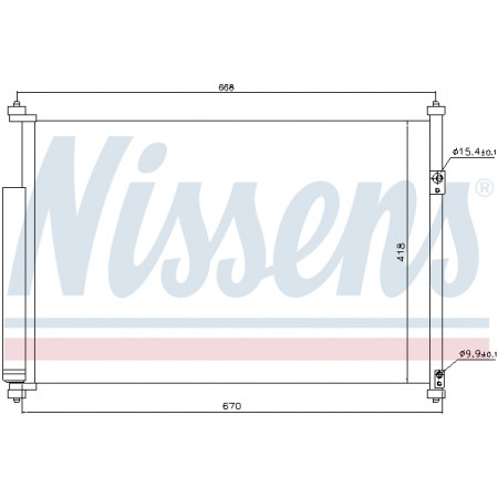 Condensatore, aria condizionata, radiatore Klim. con essiccatore Suzuki Grand Vitara 1.9 DDiS '06- NISSENS NIS 940012