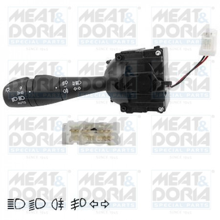 Conmutador en la columna de dirección Conmutador combinado debajo del volante Intermitentes luminosos RENAULT CAPTUR I CLIO IV TRAFIC III TWINGO III 11.12- MEAT & DORIA MD23551
