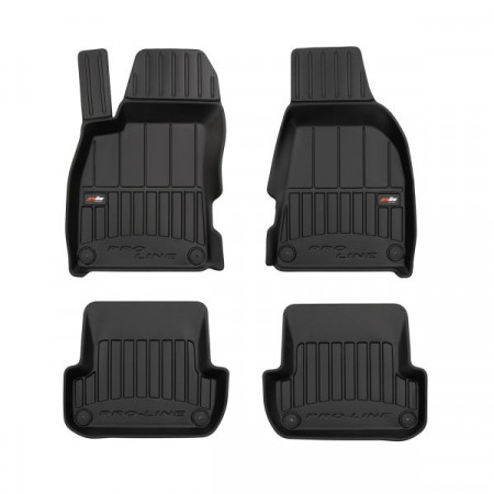 Vloermattenset vloermatten TPE 4 stuks kanalen proLine 3D voor/achter set kleur zwart AUDI A4 B6 A4 B7 SEAT EXEO EXEO ST 04.02-05.13 Sedan / Stationwagon FROGUM FRG 3D407084