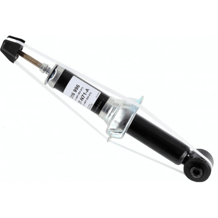 Ammortizzatore posteriore destro/sinistro CITROEN C4 AIRCROSS MITSUBISHI ASX OUTLANDER III PEUGEOT 4008 1.6-3.0 02.10- SACHS 316 996